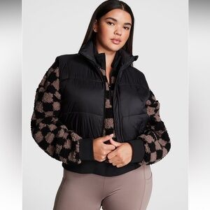 Victoria’s Secret PINK QUILTED CROP PUFFER VEST XXLARGE